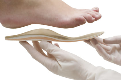 Orthopädische Schuheinlage Anprobe